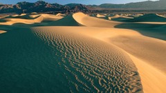 Flat Death Valley sand dunes