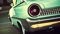 Flat old cars retro classic American chrome Rats muscle cars