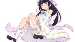 Flat white Anime dress chest long hair anime girls gokou ruri 