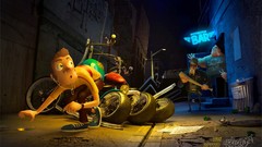 Flight advertisement alley cartoons tour tourism digital art 