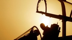 Flight Aircraft morning silhouettes sunlight