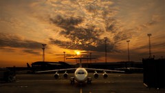 Flight clouds Aircraft evening skies