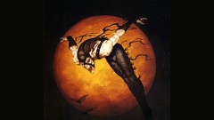 Flight moon hats Vampires male jumping bats yellow eyes 