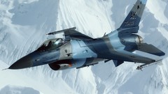 Flight Mountains Aircraft jets f-16 fighting falcon