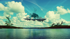Floating Island photoshopped artwork