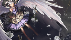 Floating long hair weapons