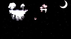 Floating moon silhouettes Islands