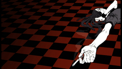 Floor long hair eyepatch