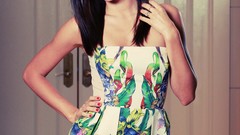 Floral brunettes models miranda kerr hands on hips