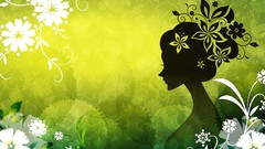 Floral silhouettes digital art