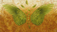 Floral wings orange artwork