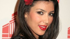 Flower in hair kim kardashian