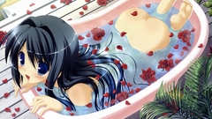 Flower petals anime girls
