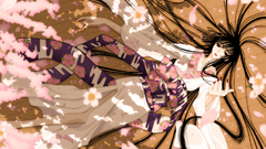 Flower petals white dress