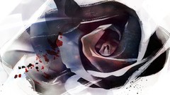 Flowers abstract roses white background paintings artwork Alex 