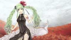 Flowers Animals Birds dress fans tattoos long hair blue eyes 