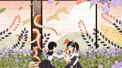 Flowers Animals Birds tentacles lipstick anime girls school 