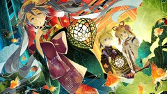 Flowers Animals fish Plants gate Ribbons kimono lanterns 