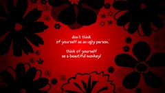 Flowers Animals red Typography red background funny monkeys 