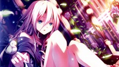 Flowers Animals rise Birds Plants feathers white hair sitting 