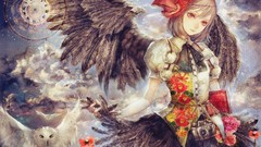 Flowers Animals Stars clouds Birds wings feathers hats notebook 