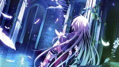 Flowers Animals water Birds Plants feathers columns white hair 