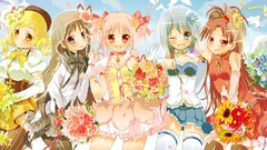 Flowers Anime anime girls mahou shoujo madoka magica akemi 