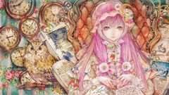 Flowers Anime anime girls touhou purple hair patchouli 