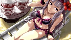 Flowers Anime artist Beaches eat long hair anime girls 