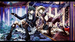 Flowers Anime blondes blue hair boots kuroshitsuji ciel 