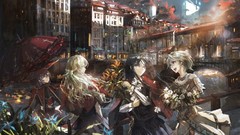 Flowers Anime dress anime girls