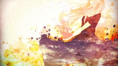 Flowers Anime dress pink hair long hair vocaloid megurine luka 