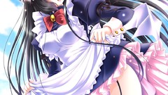 Flowers Anime dress stockings maids skies nekomimi animal ears 