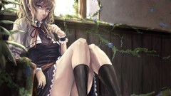 Flowers anime girls blue eyes touhou alice margatroid