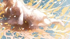 Flowers Anime long hair anime girls boots green eyes rozen 