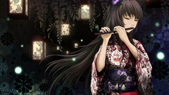Flowers Anime long hair anime girls flute vocaloid megurine 