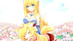 Flowers Anime long hair hate animal ears naomi