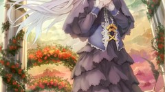 Flowers Anime Manga white hair anime girls artwork Paseri 