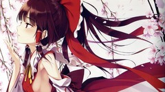 Flowers Anime sakura brown anime girls brown eyes brunettes 