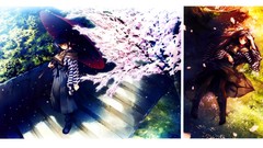 Flowers Anime sakura Umbrellas cartagra