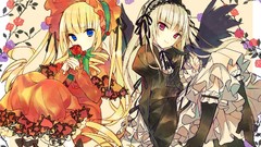 Flowers Anime Shinku long hair anime girls rozen maiden lolita 