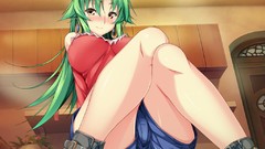 Flowers Anime Shorts blush long hair anime girls yellow eyes 