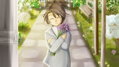 Flowers Anime smiling brunettes pandora hearts gilbert nightray 