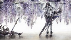 Flowers armor halberd polearm