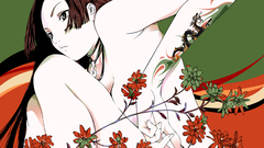 Flowers artwork anime girls