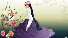 Flowers artwork Korean