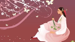 Flowers artwork vectors Korean