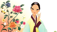 Flowers artwork vectors Korean