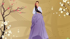 Flowers artwork vectors Korean