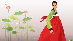 Flowers artwork vectors Korean